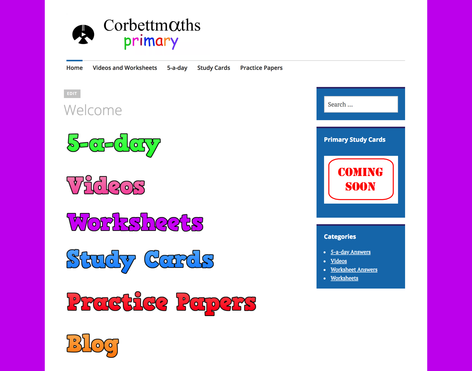 Primary Corbettmaths