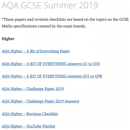 AQA GCSE Summer 2019