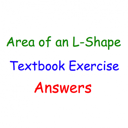 Area of an L Shape Textbook Answers