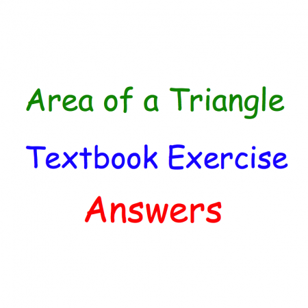 Area of a Triangle Textbook Answers