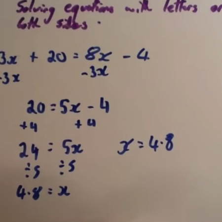 Equations with letters on both sides Video