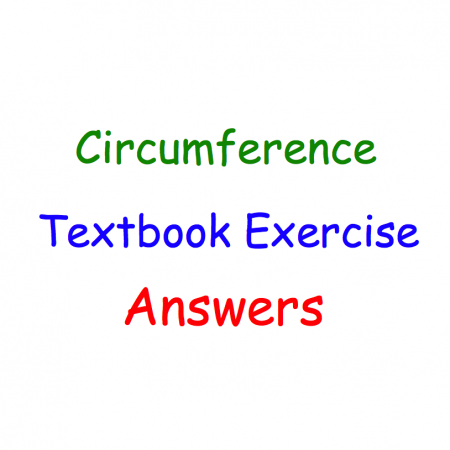 Circumference Textbook Answers