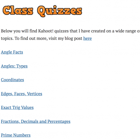 Class Quizzes