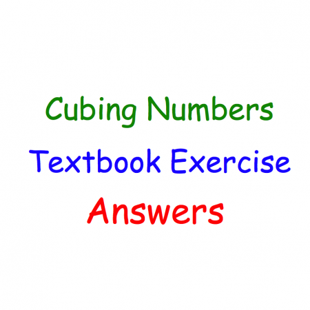 Cubing Numbers Answers