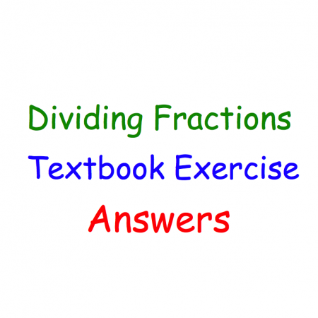 Fractions: Division Textbook Answers