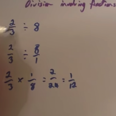 Division with fractions Video