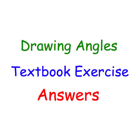 Drawing Angles Textbook Answers