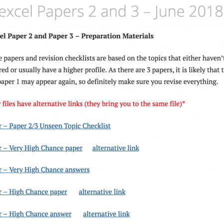 Edexcel Papers 2 and 3 – June 2018