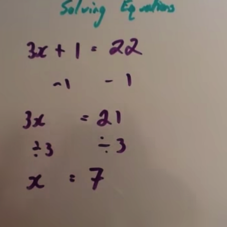 Solving Equations Video