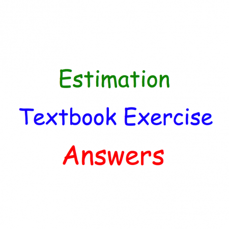 Estimation Textbook Answers