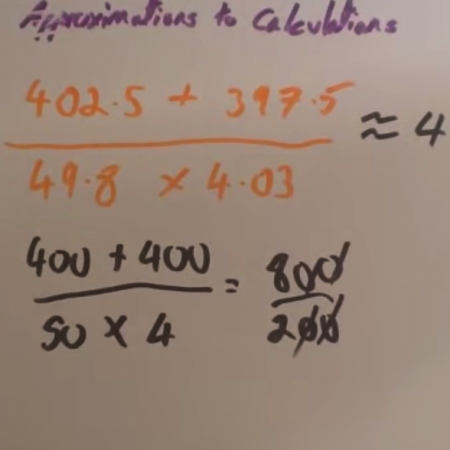 Approximation to Calculations Video
