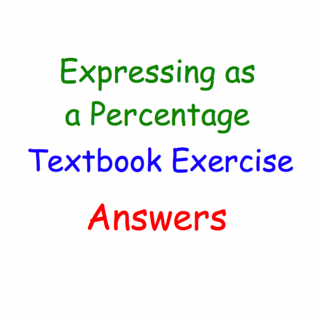 Expressing as a Percentage Textbook Answers
