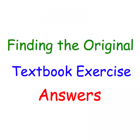 Finding the Original Textbook Answers