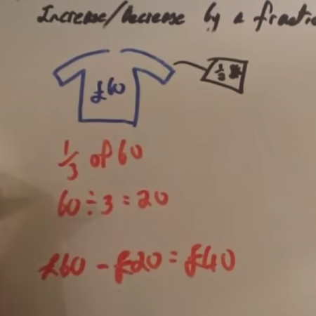 Increasing or decreasing by a Fraction Video