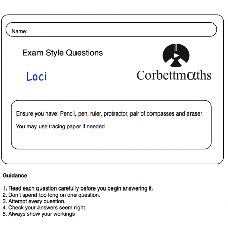 Loci Practice Questions