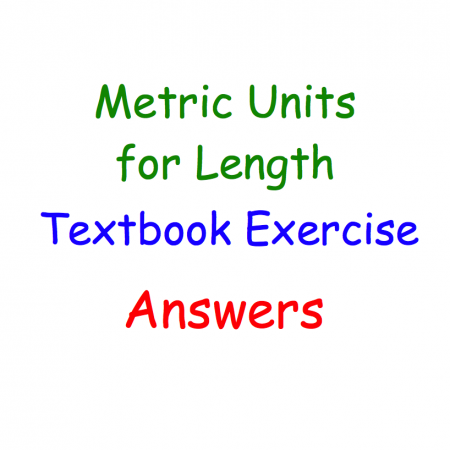 Metric Units for Length Textbook Answers