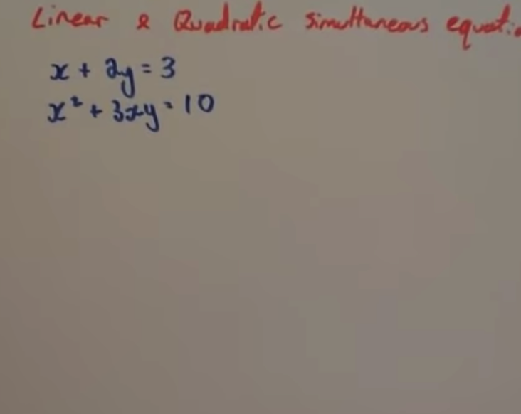Solving Simultaneous Equations Corbettmaths