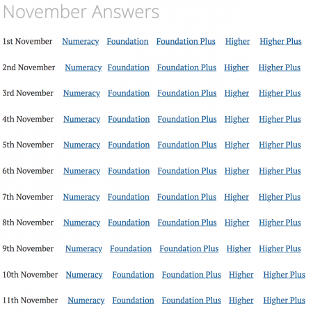 November Answers