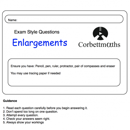 Enlargements Practice Questions