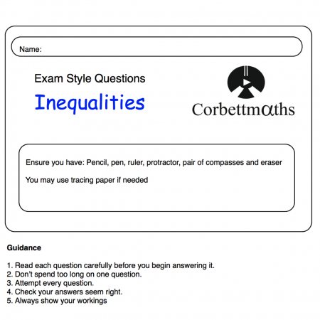 Inequalities Practice Questions