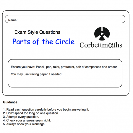 Parts of a Circle Practice Questions