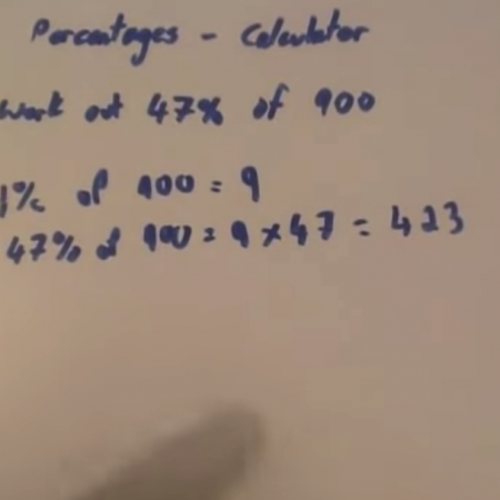 Percentages of an amount – Calculator Video