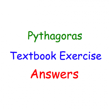Pythagoras Textbook Answers
