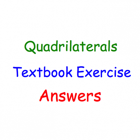 Quadrilaterals Textbook Answers