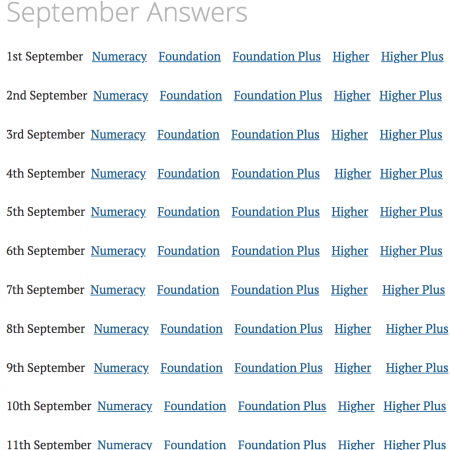 September Answers