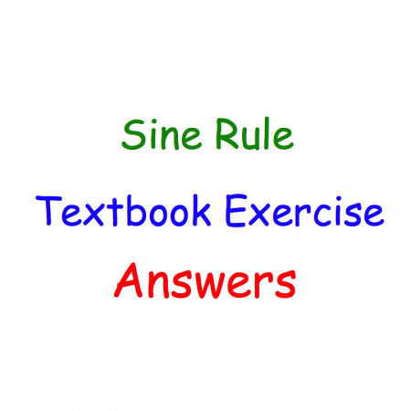 Sine Rule Textbook Answers
