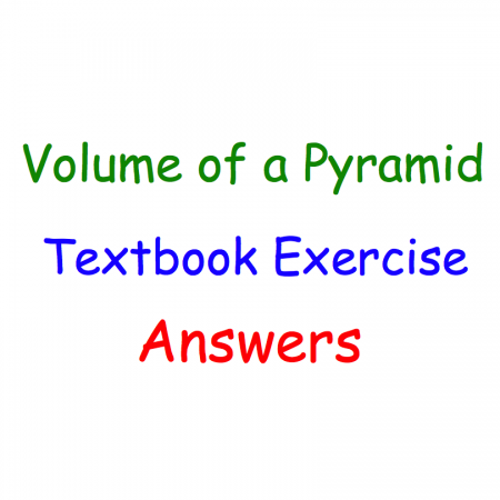 Volume: Pyramid Textbook Answers
