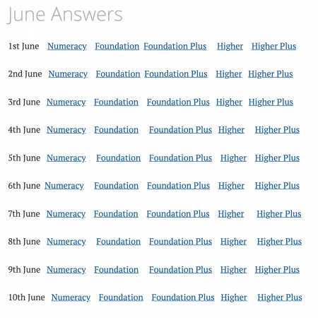 June Answers