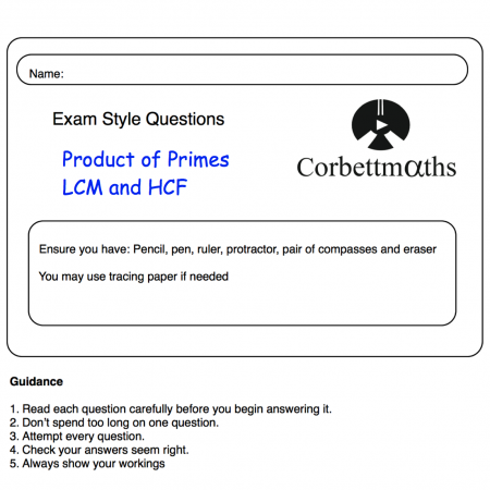 Product of Primes, LCM, HCF Practice Questions