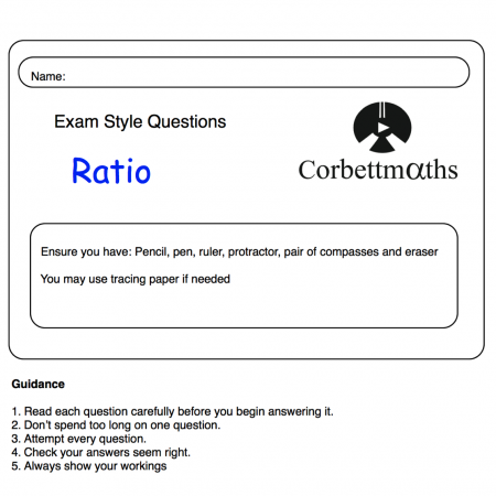 Ratio Practice Questions