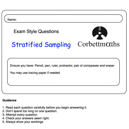 Stratified Sampling Practice Questions