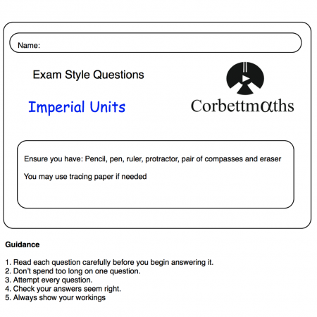 Imperial Units Practice Questions
