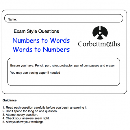 Figures/Words Practice Questions