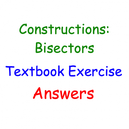 Constructions: Bisectors Textbook Answers