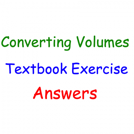 Converting Volumes Textbook Answers