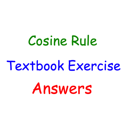 Cosine Rule Textbook Answers