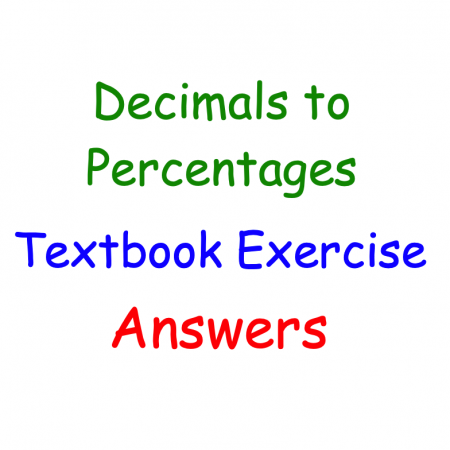 Decimals to Percentages Textbook Answers