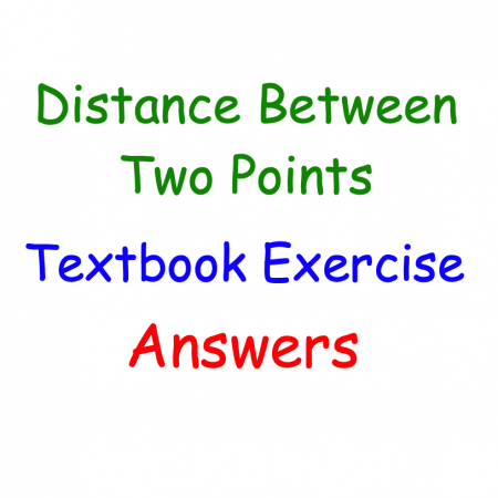 Distance between Two Points Textbook Answers