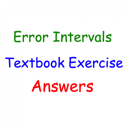 Error Intervals Textbook Answers