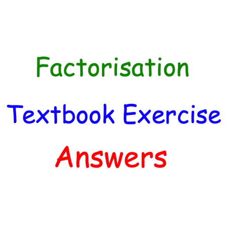 Factorisation Textbook Answers