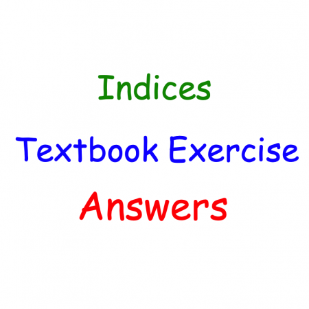 Indices Textbook Answers