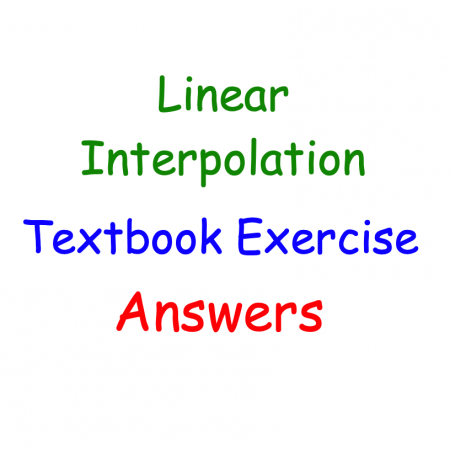 Linear Interpolation Textbook Answers