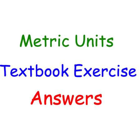 Metric Units Textbook Answers