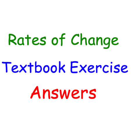 Rates of Change Textbook Answers