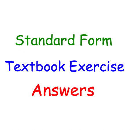 Standard Form Textbook Answers