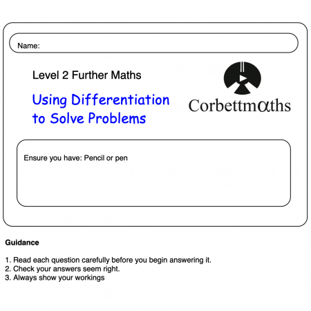 FM Application of Differentiation Questions